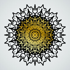 Luxury Mandala Gold Ornament In Arabesque Islamic Style For Invitation And Wedding Luxury Mandala Gold Ornament
