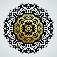 Luxury Mandala Gold Ornament In Arabesque Islamic Style For Invitation And Wedding Luxury Mandala Gold Ornament
