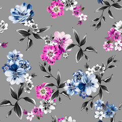 Seamless flowers pattern, floral print.