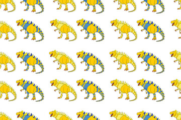 pattern with interesting doodles on colorfil background. Pano. Raster illustration.