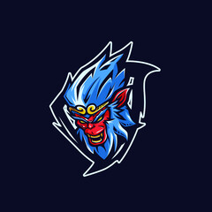 Blue Monkey Esport Mascot Logo
