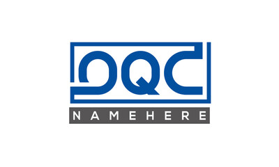 OQC Letters Logo With Rectangle Logo Vector