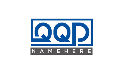 QQD Letters Logo With Rectangle Logo Vector