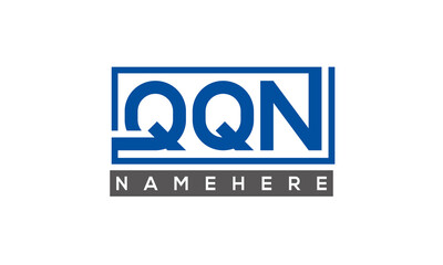 QQN Letters Logo With Rectangle Logo Vector