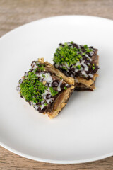 Fresh homemade Baklava middle eastern sweet dessert food pastry cakes