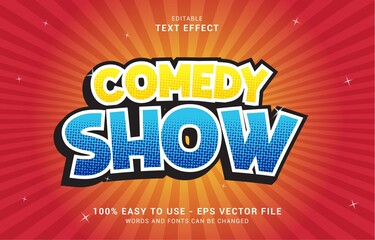 editable text effect, Comedy Show style