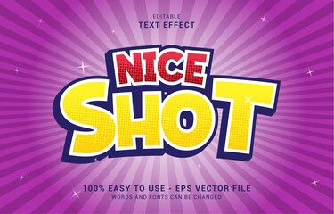 editable text effect, Nice Shot style