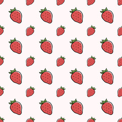 strawberry seamless pattern background template