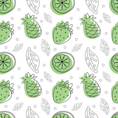 Digital fruit pattern. perfect for background, wallpaper, poster, print etc