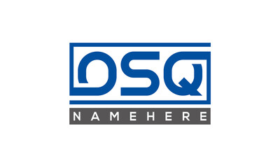 OSQ Letters Logo With Rectangle Logo Vector