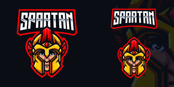 Spartan Head Mascot Gaming Logo
