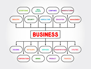 Business mind map process, business concept for presentations and reports