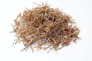 dried salicomia herbacea isolated on white background
