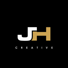 JH Letter Initial Logo Design Template Vector Illustration