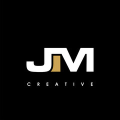 JM Letter Initial Logo Design Template Vector Illustration