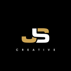 JS Letter Initial Logo Design Template Vector Illustration