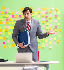 Businessman with many conflicting priorities