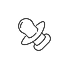 Baby pacifier line icon