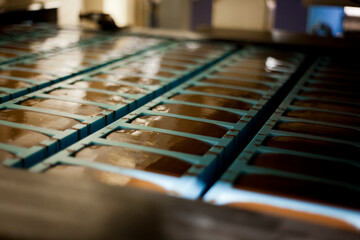 Chocolate production factory - production line. High quality photoChocolate production factory - production line