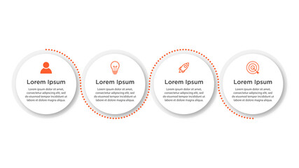 Presentation business infographic template with 4 options