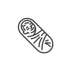 Newborn baby line icon