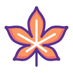 Fototapeta premium Chestnut Leaf Icon
