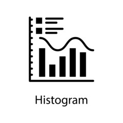Histogram Solid Icon Design illustration. Web Analytics Symbol on White background EPS 10 File
