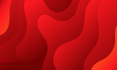 Abstract Red waves geometric background. Modern background design. gradient color. Fluid shapes composition. Fit for presentation design. website, banners, wallpapers, brochure, posters