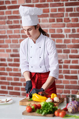 preparing a vegetable dish