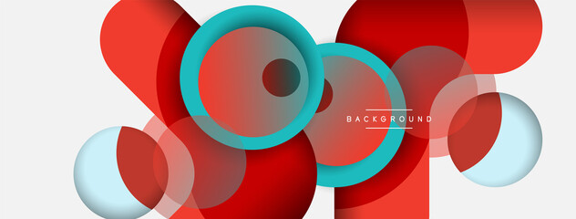 Creative geometric wallpaper. Minimal abstract background. Circles composition vector illustration for wallpaper banner background or landing page