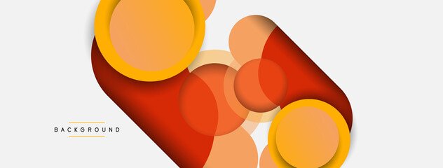Creative geometric wallpaper. Minimal abstract background. Circles composition vector illustration for wallpaper banner background or landing page