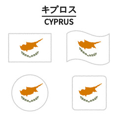 キプロスの国旗のイラスト