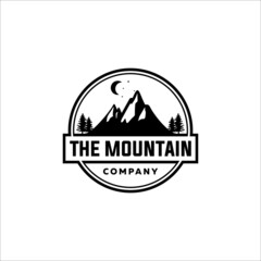 Illustration of mountain, outdoor adventure. Vector graphics for t shirts and other uses.