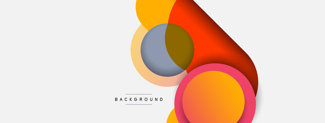 Creative geometric wallpaper. Minimal abstract background. Circles composition vector illustration for wallpaper banner background or landing page