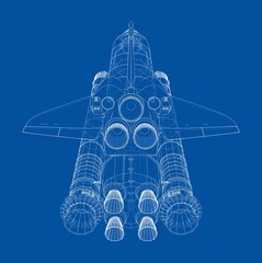 Rocket carrying space shuttle © cherezoff