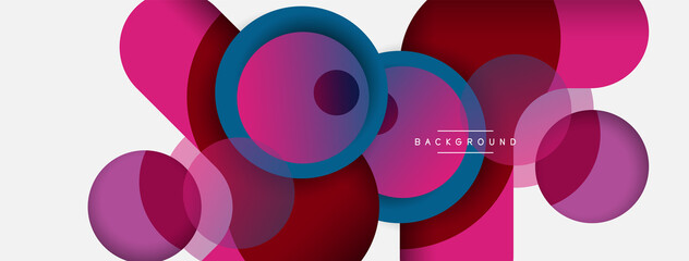 Creative geometric wallpaper. Minimal abstract background. Circles composition vector illustration for wallpaper banner background or landing page