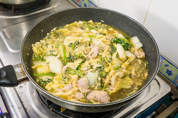 Dried Suki on food pan Thailand.