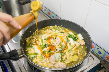 Dried Suki on food pan Thailand.