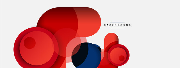 Creative geometric wallpaper. Minimal abstract background. Circles composition vector illustration for wallpaper banner background or landing page