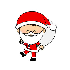 サンタクロースの仮装をしている子供