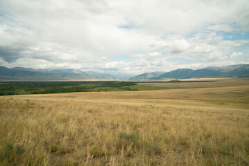 Altai steppe and mountains