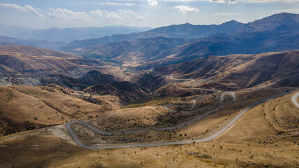 Spectacular Driving Route through Selim or Vardenyats Pass in Armenia. Armenian Silk Road....