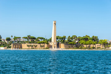 View at the Monument to Italian Sailors near Harbour in Brindisi, Italy - obrazy, fototapety, plakaty