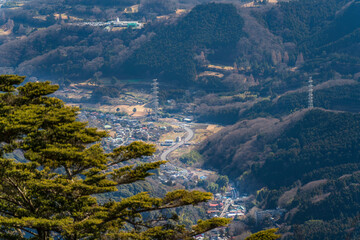 大山（阿夫利山）から見る伊勢原の街並み【神奈川県・伊勢原市】