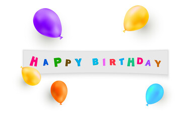 Place for the text of congratulations and invitations with balloons. Vector.	