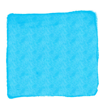Square spot of blue paint abstract background, light blue background
