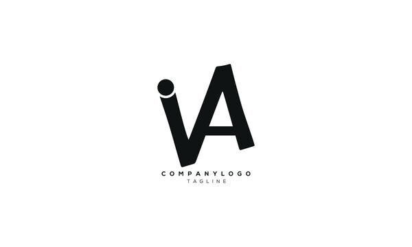 IVA, IA, Abstract initial monogram letter alphabet logo design