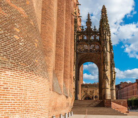 The Sainte Cécile cathedral and the baldachin in Albi, in the Tarn, in Occitanie, France © FredP