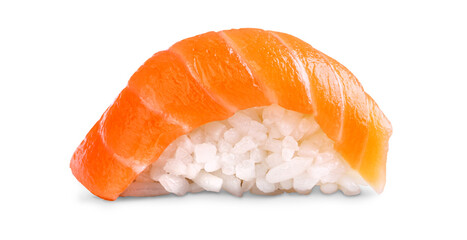 Single fresh salmon sushi