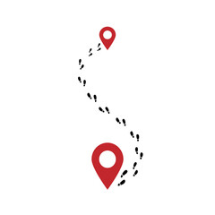 Route icon. Location icon vector illustration